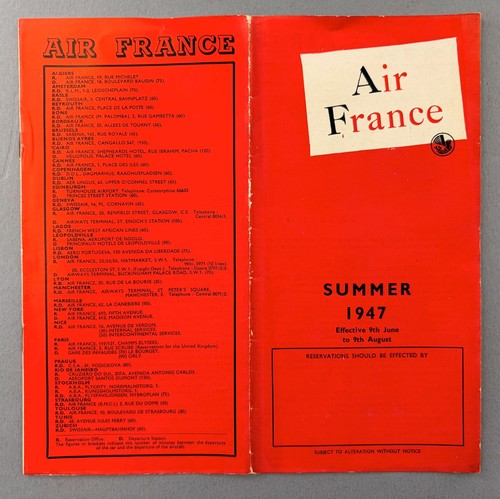 Air france airline timetable - france,