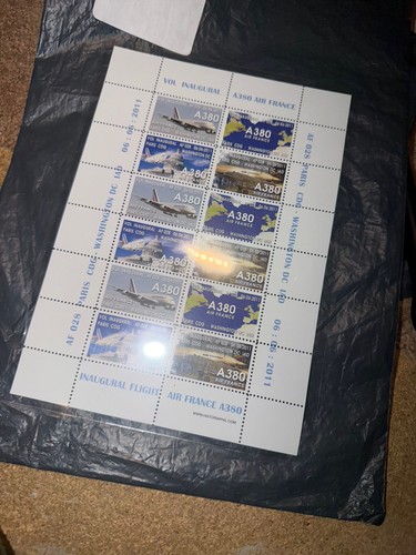 Air france a380 stamps - a380,