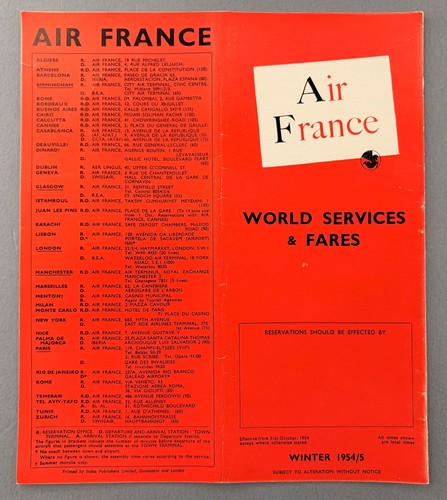 Air france airline timetable - air,