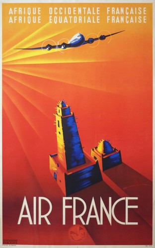 1940 air france vintage - air, travel