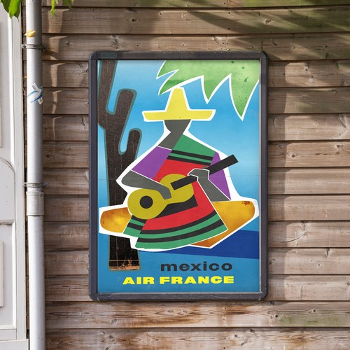Air france mexico - france, poster