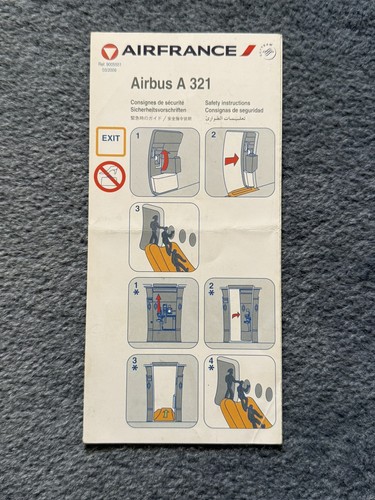 Air france a321 safety card - a321,