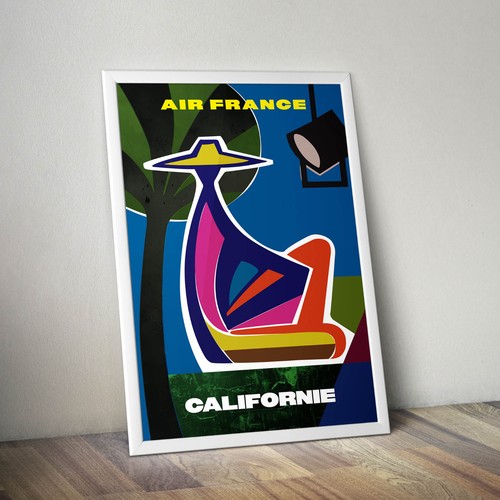 Air france californie poster - air,