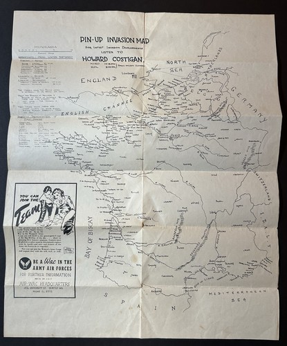 Air wac ww2 map - map, allied